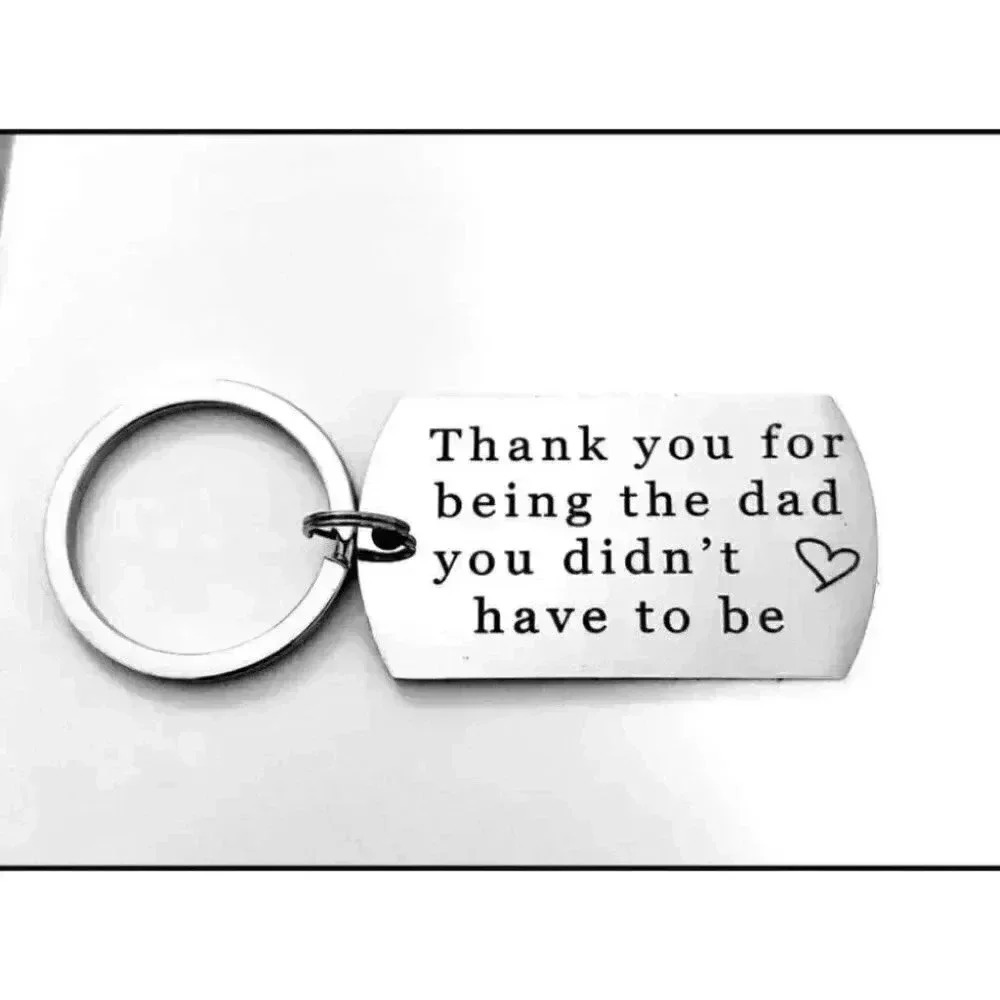 To My Dad Thanks For Being My Dad Keychain
